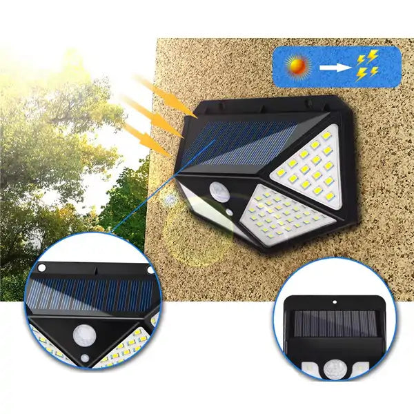 Solarni reflektor sa senzorom za dvorište - 100 dioda