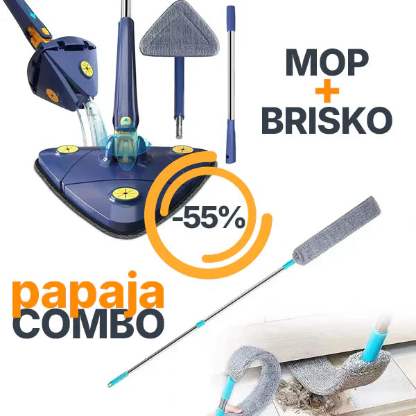 Savitljivi Brisko i Trouglasti mop PAPAJA COMBO
