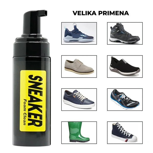 Set sa penom za čišćenje obuće