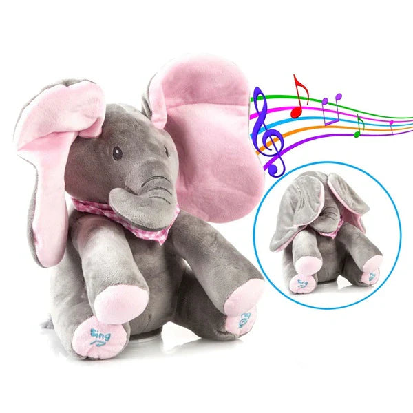 Slončić koji peva i pokriva se ušima