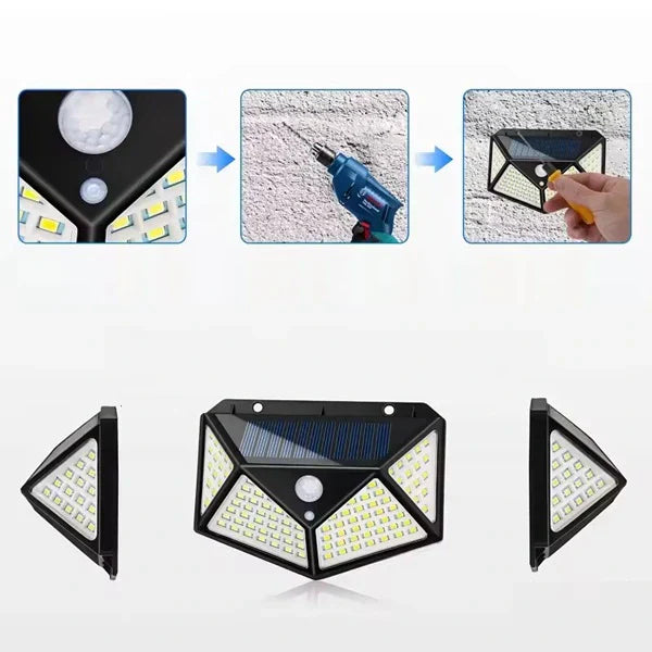 Solarni reflektor sa senzorom za dvorište - 100 dioda