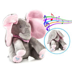 Slončić koji peva i pokriva se ušima